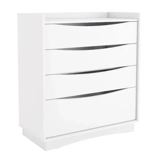 Cômoda 3 Gavetas 1 Gavetão Madeira M260-BR Kappesberg Branco