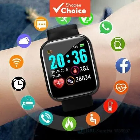 Masculino Feminino Original Inteligente Relógios Digitais Esporte Tela de Toque Completa Relógio Smartwatch para Homem À