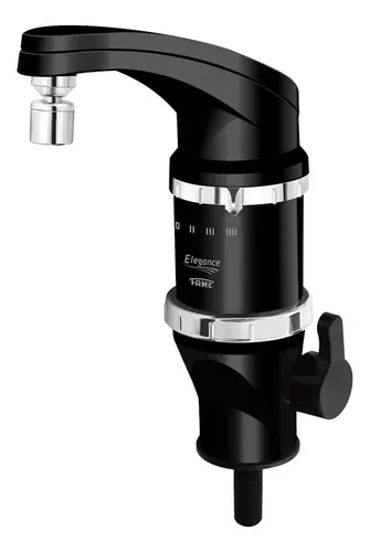 Torneira Elétrica Bancada Fame Elegance 4t Preto 5400w Acabamento Cromado