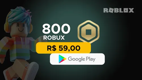 Roblox - 800 Robux com Google Play