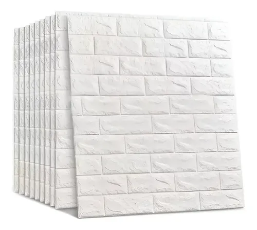 10 Placas Auto Adesivas Colaí Adesivo Decorado Banheiro 3d Papel Parede Tijolinho Branco