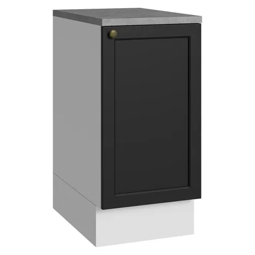 Balcão de Cozinha 40 x 60 cm 1 Porta (Com Tampo) Branco/Preto Vik Madesa