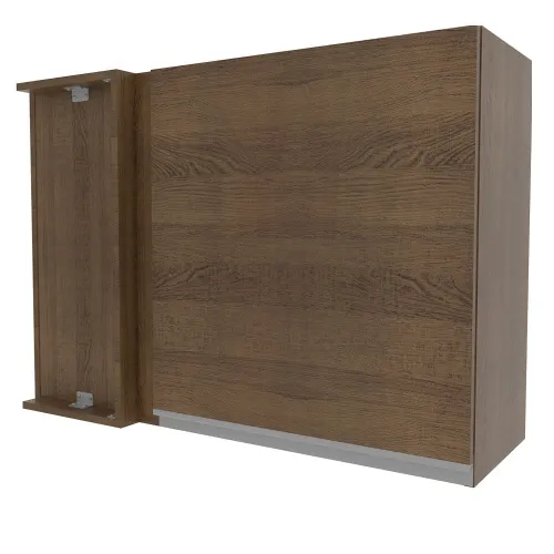Armário Aéreo de Canto Madesa Glamy 1 Porta Rustic
