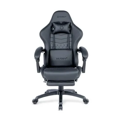 Cadeira Gamer Husky Tempest 700, Até 145kg, Almofadas, Reclinável 150º, PU, Descanso para Pés, Preta - HCG700PT