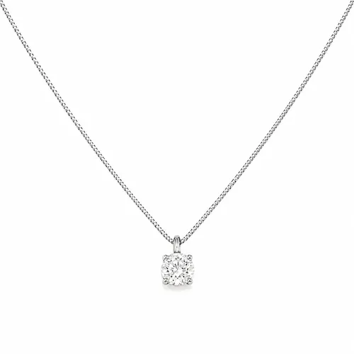 Gargantilha 45 cm Ponto de Luz Moissanita 8 mm com 4 Garras