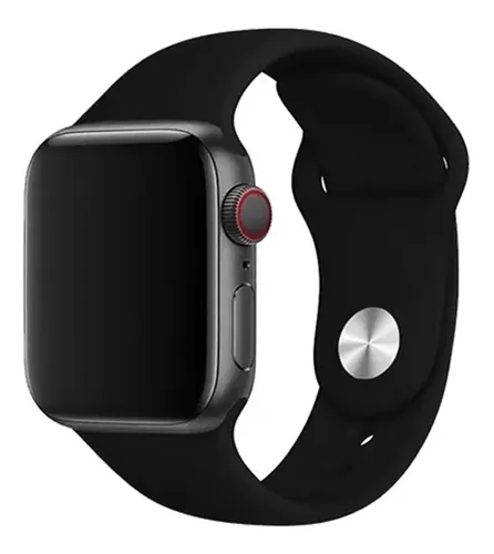 Pulseira de Silicone Importados Ltda Apple Watch 42mm 44mm 45mm Preto