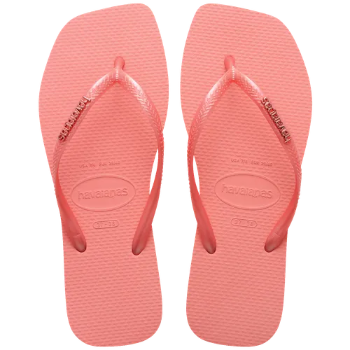 Chinelo Havaianas Slim Square Logo Metallic
