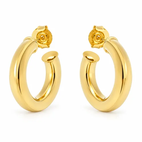 Brinco em Prata de Lei Argola 2,5 cm, Banhado a Ouro