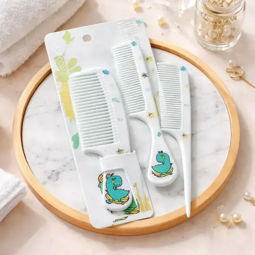Kit Pente Infantil Penteado Cabelo Bebê Criança Colorido Cor Verde-claro