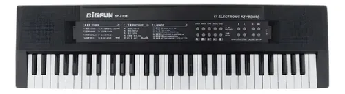 Teclado Eletrônico Musical Infantil 61 Teclas com Microfone Bigfun