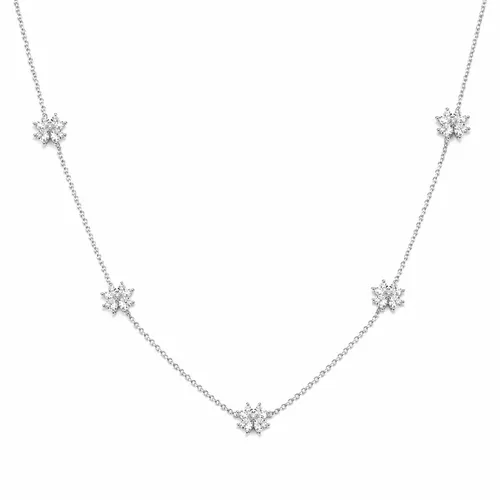Colar 5 Trevos 45 cm em Prata 925