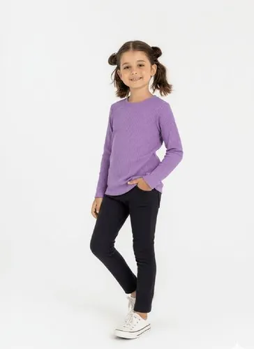 Blusa Infantil Feminina em Ribana (Roxo) Guloseima
