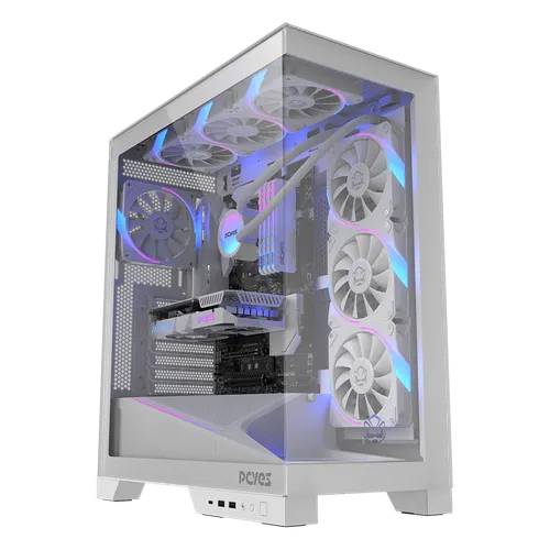 Gabinete Gamer PCYES Forcefield Flow White Ghost GFFFWG