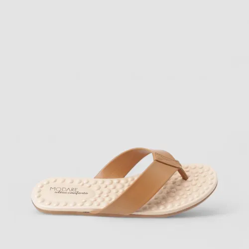 Chinelo Modare Ultraconforto Detalhe Tiras Caramelo