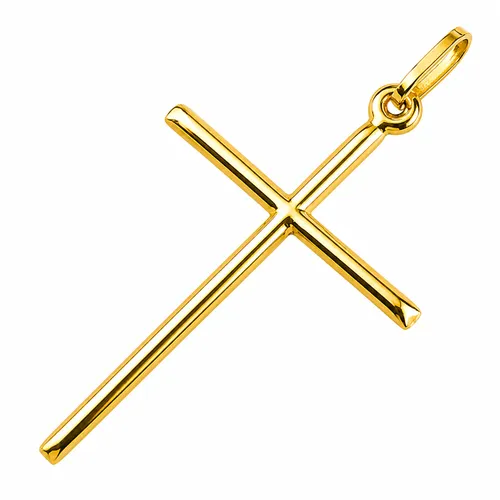 Pingente Cruz Pontuda 5 cm em Ouro 18K