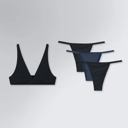 Conjunto Feminino Calcinha Fio e Sutiã sem bojo