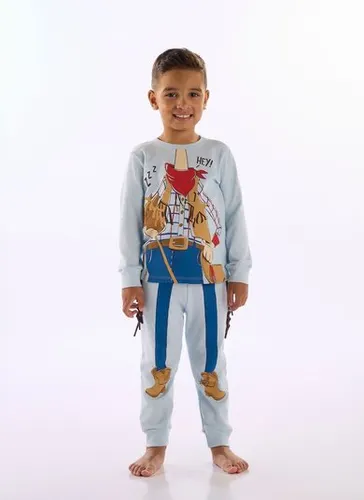 Pijama Infantil Longo em Suedine Premium Azul