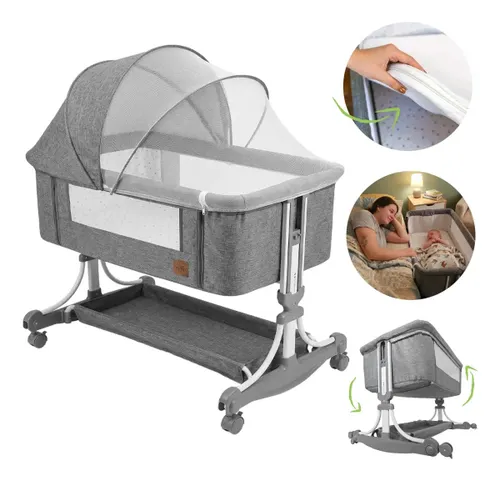 Berço Portátil PipDip Co-Sleeper, Com Balanço e Colchão Extra Grosso