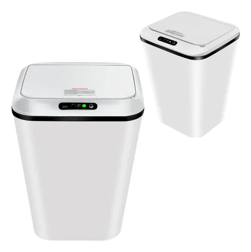 Lixeira Automatica Inteligente 16 L com Sensor Touch Cozinha Cor Branco
