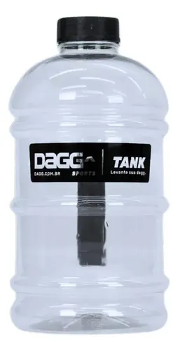 Garrafa Galão de Água Dagg Tank 2l Squeze Academia de Treino Cor Crystal