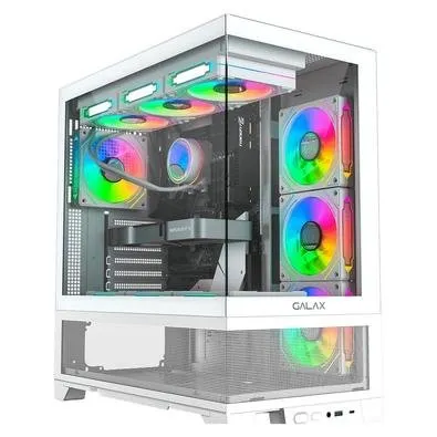 Gabinete Galax Centaurus White, Mid Tower, ATX, Frontal de Vidro, Sem FANs, Branco - GLX-CENTAURUSW-2066
