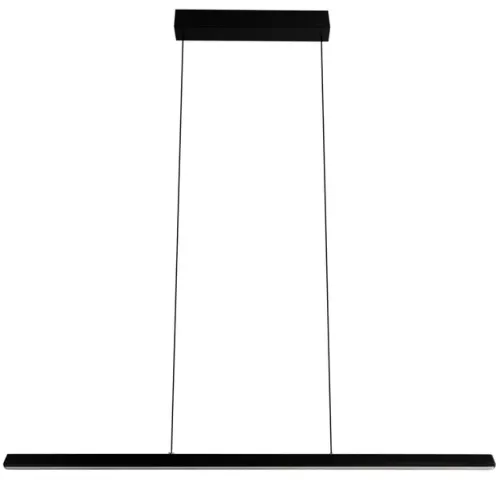 Pendente Led Dimerizável Alumínio Preto 12w 3000k Strip