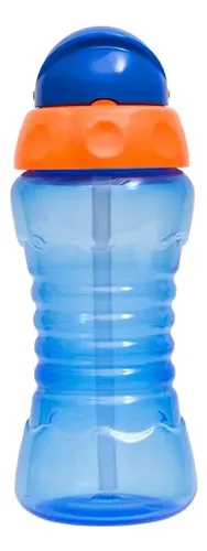 Garrafinha Fresh Infantil com Canudo Silicone Marinho Buba