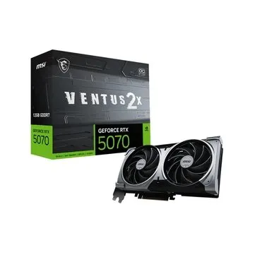Placa de Vídeo Nvidia MSI RTX 5070 12GB GDDR7 192BITS VENTUS 2X OC BLACK MSI 912-V532-269