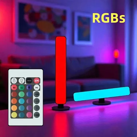 Luz de captação rgb luzes de ritmo musical atualizado usb recarregável modelo decoração de natal desktop barra de luz rgb ritmo musical