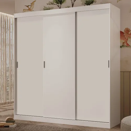 Guarda Roupa Infantil 3 Portas 4 Gavetas Branco West