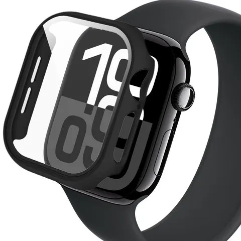 Vidro temperado + capa para apple watch 10 42mm 46mm fosco rígido pc protetor de tela caso iwatch série 10 42/46 acessórios