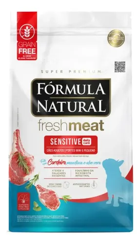 Ração P/caes Adultos Fresh Meat Sensitive Min e Peq 1kg