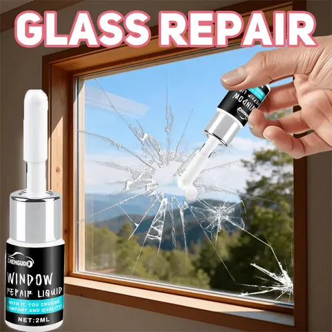 Kit de Reparo de Rachaduras em Para-brisa de Carro DIY, Ferramenta de Reparo de Vidros Automotivos e Telas de Celular, Cola de Cura para Vidro, Fluido Multifuncional para Reparo de Arranhões e Rachaduras em Vidros Automotivos
