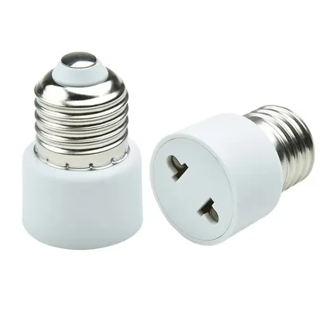Branco e27 plug suporte de lâmpada luminária base adaptador soquete universal eua/ue prático venda quente