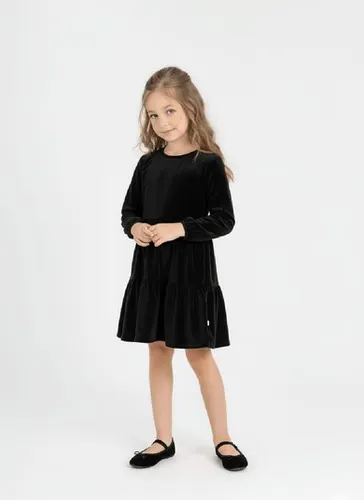 Vestido Infantil em Veludo Plush (Preto) Guloseima