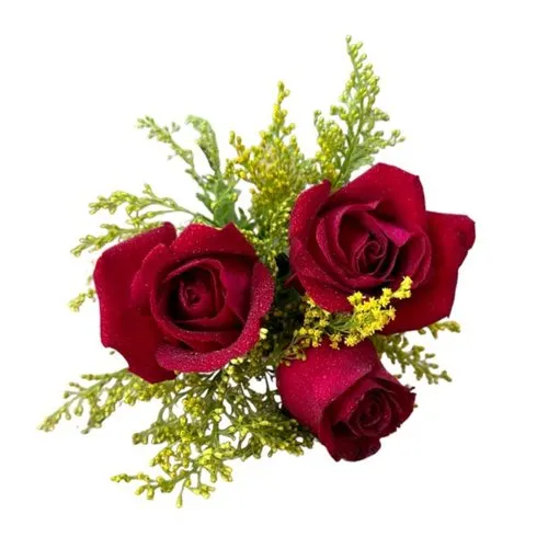 Buquê com 3 Rosas Vermelhas