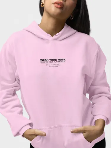 Moletom Canguru Feminina Estampa Authenticity Malha Premium Rosa