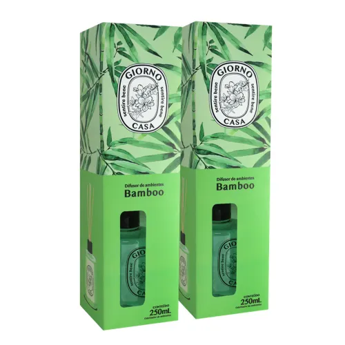 Kit Giorno Casa Sentire Bene Bamboo - Difusor de Ambientes 250ml (2 Unidades)