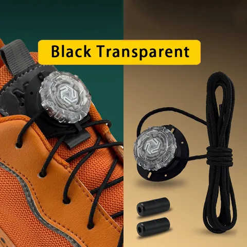 Cadarços de Moda com Fivela Giratória, Cadarços Automáticos sem Laços para Tênis de Crianças e Adultos, Acessórios para Calçados, 1 Par/2 Pares