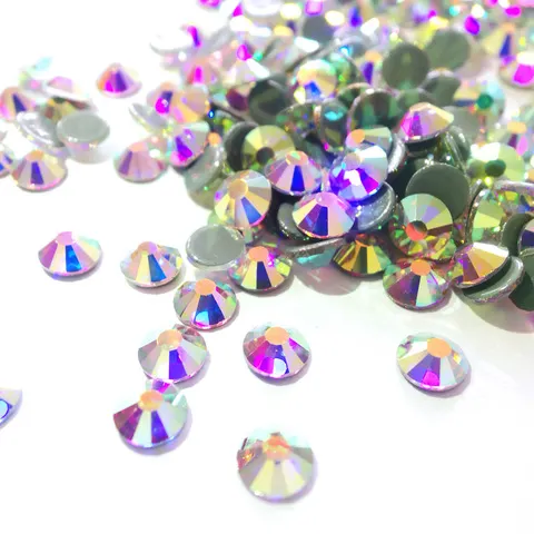 Hotfix cristal ab strass diy ferro em jóias fazendo contas de vidro flatback artesanato acessórios pedras para boné vestido de dança
