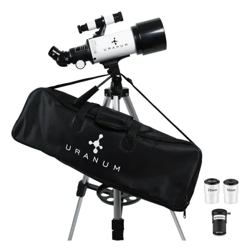 Telescópio Refrator 70mm Pegasus-1 Uranum Astronômico Tripé Cor Branco
