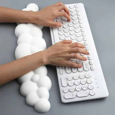 Mouse Pad Ergonômico com Apoio de Punho para Teclado, Antiderrapante, para Mesa de Escritório e Gamer