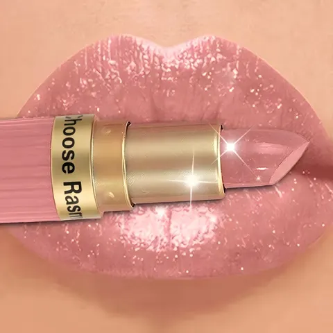 Batom de veludo com glitter rosa perolado metálico à prova d'água de longa duração fosco brilho diamante batom feminino maquiagem cosmética