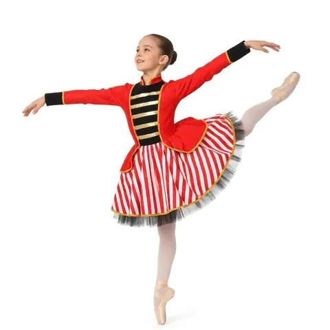Fantasia de Mestre de Cerimônias de Circo com Lantejoulas Brilhantes, Manga Longa, Ombreiras com Franjas e Vestido de Tule para Festa de Halloween, Carnaval ou Fantasia.