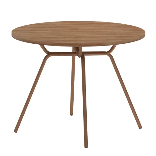 Mesa de Jantar 4 Lugares Redonda 1588 Carraro Freijó com Rose