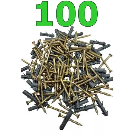 Kit 100 Parafuso Phillips C/bucha 8mm