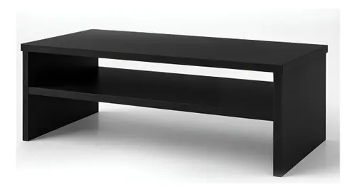 Suporte Monitor Souza Preto Standard Madeira sem Gavetas 49x25,5x15cm