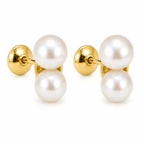 Brinco Pérola 4 mm em Ouro 18K
