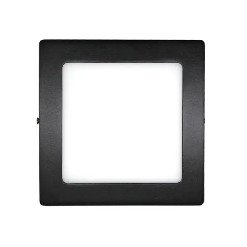 Plafon Led de Sobrepor Quadrado Preto 12w Moldura - LED BRANCO FRIO (6000K)