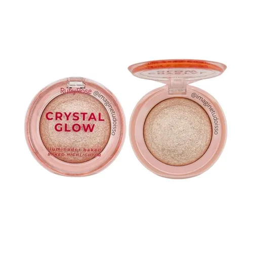 Iluminador Ruby Rose Baked Crystal Glow Pink Champagne Hb-M7006